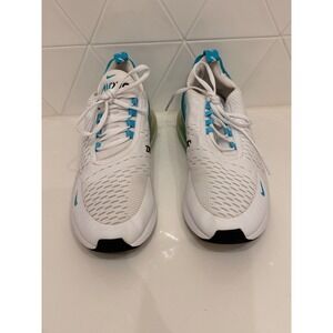 Nike Air Max 270 Women White Teal Running Casual Athletic Shoes Size 8.5